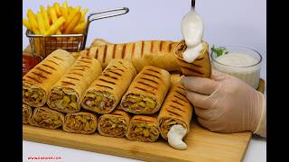 شاورما عالماشي للمستعجلين 🍗🔥  أسرع تتبيلة وسندويشات رهيبة بدقائق 😋 مين جاهز يجربها اليوم؟ 🥙 #شاورما