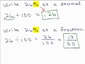 Converting Percents to Fractions and Decimals