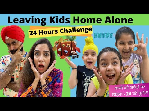 Leaving Kids Home Alone - 24 Hours Challenge | Ramneek Singh 1313 | RS 1313 VLOGS