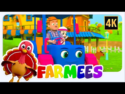 Roues sur le tracteur et comptines pour enfants