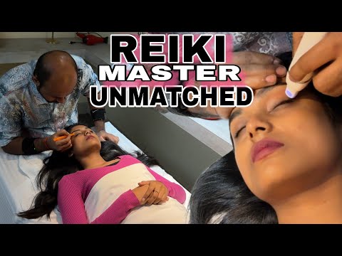 Reiki master head massage Eye massage to Katha and she slept during this amazing ASMR massage