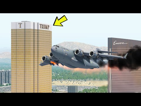 C17 Hit Birds During Takeoff In Las Vegas Airport [XP11]