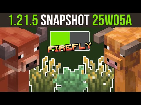 Snapshot 25W05A | The Firefly Returns & Horned Cows! | Minecraft 1.21.5