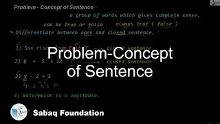 Problem-Concept of Sentence