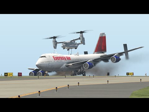 Incredible Boeing 747 Lifted and Rescued by Helicopter in [XP11]