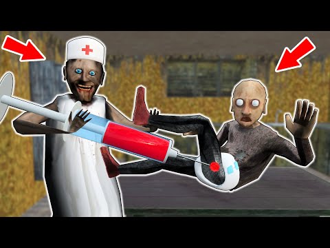 Granny Doctor vs injection in the butt for Grandpa !! funny horror animation (p.350)