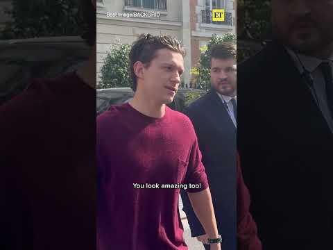 Tom Holland Hypes Up Zendaya While Meeting Fans in Paris Ahead of 'The Drama' Premiere