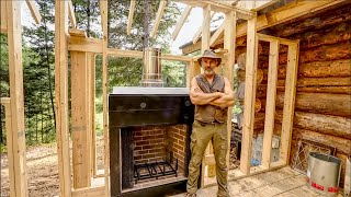 Log Cabin Bedroom Addition: Framing the Roof Alone