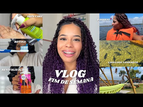 Vlog fim de semana ⭐️ comprinhas, autocuidado, parque aquático e pintando cabelo de roxo