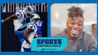 Carolina's Xavier Legette talks about teammate Tetairoa McMillan and favorite exotic foods