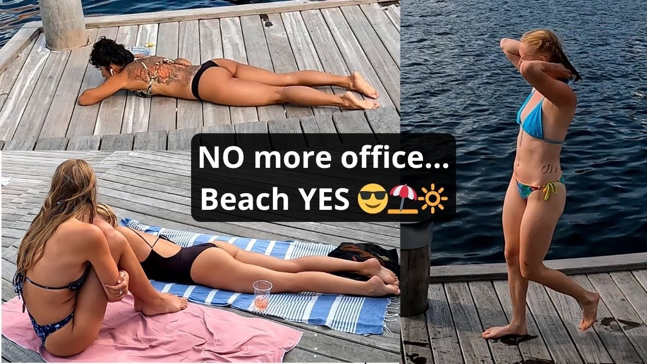 Office NO 🙃!… Beach YES 😎 🇩🇰 ⛱ (4K) Beach Walking Krøyers Plads, Copenhagen