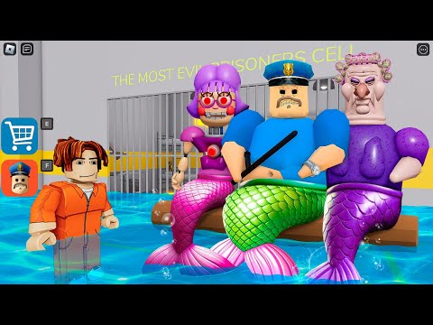 Playing Barry's Mermaid Mode! Barry's Prison Run Obby Walkthrough Roblox