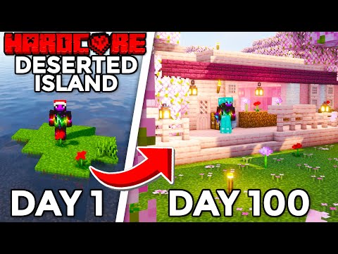 I Survived 100 Days On A DESERTED ISLAND In Minecraft Hardcore!