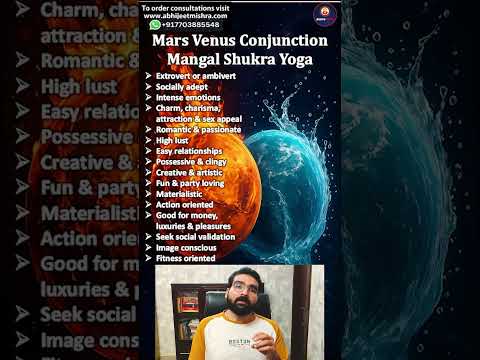 Mars Venus Yoga in Astrology #love#mars#venus  #astrology#jyotish#horoscope #relationship#marriage