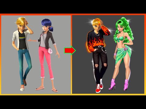 Miraculous Ladybug & Catnoir GLOW UP Inside Out Inside Out 2024 Anger & Diggust - Transformation