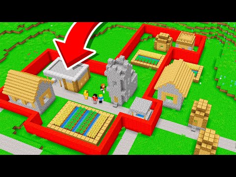 Os Aldeões Dividiram a Vila ao Meio no Minecraft!
