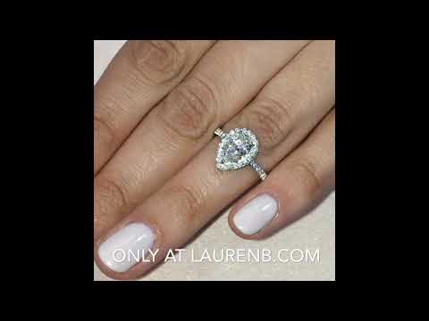 .96 ct Pear Shape Invisible Gallery Halo