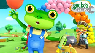 Grandma vs Weasel! Birthday Race Begins! 🏍️ | Gecko's Garage 🚚 | Cartoons For Kids