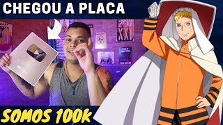 mostrando a placa de 100K do canal O SETIMO HOKAGE