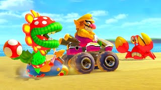 MarioKart 8 Petey Pirahna Wave 5 Mario Kart Link Daisy Dry Bones Kamek Cherry Cup Sunset Wilds Mario
