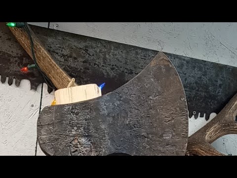 Hanging Axes With Draw Knife