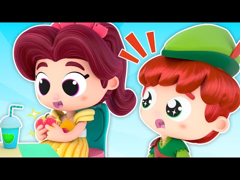 ROBIN HOOD steals BELLE’S food while she uses her phone! -  Fairy Tales Stories