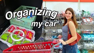 shopping + organizing my car for a road trip!