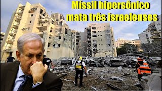 Míssil hipersônico iraniano atingi Beersheba minutos antes do cessar-fogo, prédios e carros explodem