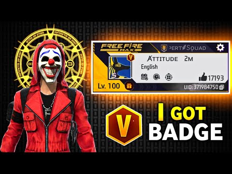 I Got V Badge in My ID 😍 | How To Get V Badge in Free Fire | Attitude Gamers Got V Badge