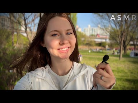 ASMR Outside Whisper Ramble~Peaceful Walk Around Seoul 🌿🌸🇰🇷🌇