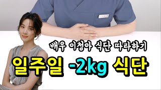 연예인 이청아 다이어트 식단 따라잡기 (일주일 -2kg 감량!)