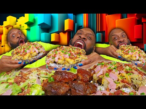 BBQ COUNTRY STYLE RIBS | MUKBANG | SOULFOOD