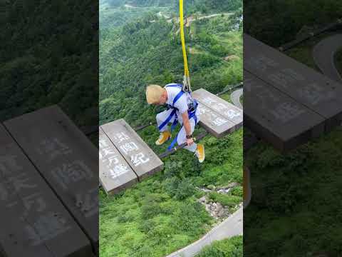 Bungee Jumping With Rope In Beautiful Place:Asmr Bungee Jumping