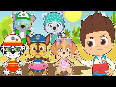 FIVE LITTLE BABIES 🏖️ Can These Pups Win the Beach Challenge?