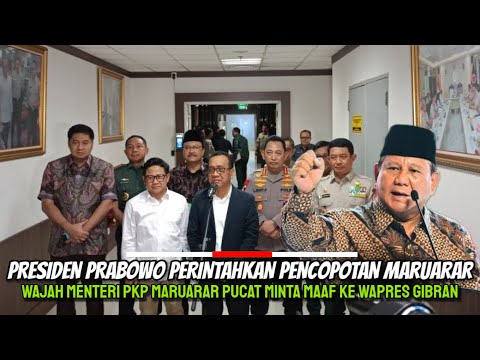 Presiden Prabowo Perintahkan PENCOPOTAN Menteri PKP Maruarar Sirait, Wajah Maruarar Langsung Pucat!
