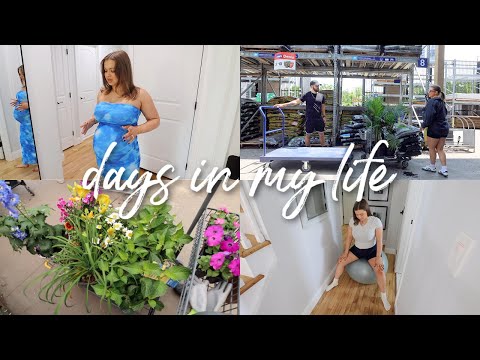 VLOG: new pregnancy purchases, backyard summer refresh, baby shower dress try on + MORE ☀️