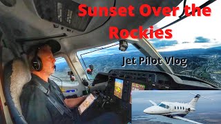 Sunset over the Rockies...Beautiful views from the cockpit.