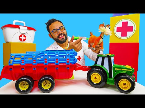 ¡Tractor Johnny y Manu abren su clínica! Juegos de coches en ¡Oh, se dañó!