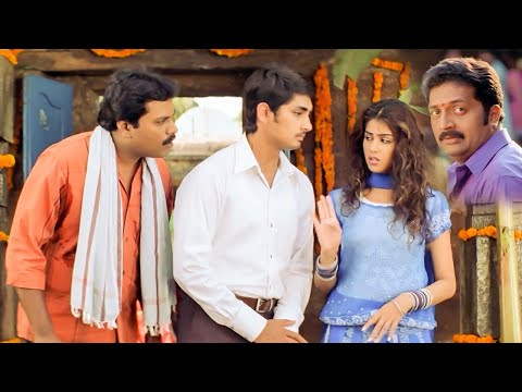 Siddarth, Prakash Raj & Genlia Telugu Blockbuster Family Telugu Movie Scene | Movie Temple