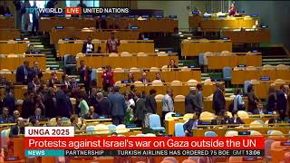 Delegates walk out as Netanyahu takes podium for UNGA speech