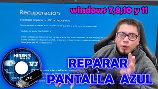 Reparar el Pantallazo Azul de Windows 7/8/10/11 con una USB y Hirens Boot CD