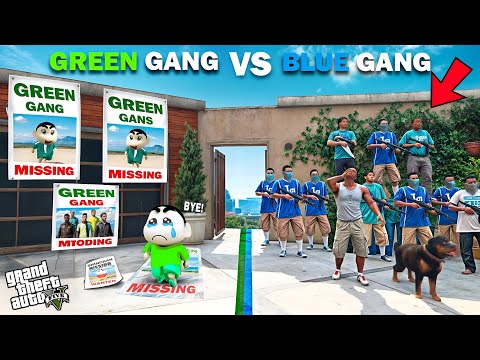 Shinchan's Green Gang Member is MISSING! Franklin's Blue Gang Takes Over? in GTA 5!