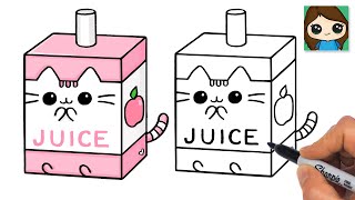 How to Draw Pusheen Juice Box 🧃
