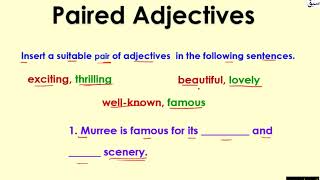 Paired Adjectives