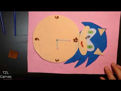 Sonic Wall Clock  Handmade  TZL Games