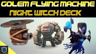 70% WIN RATE | Golem Flying Machine Night Witch Deck | Clash Royale Everything Royale Episode 20 |