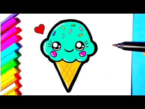 Como desenhar CUPCAKE Fofo Kawaii ❤ Desenhos Bonitos - Desenho