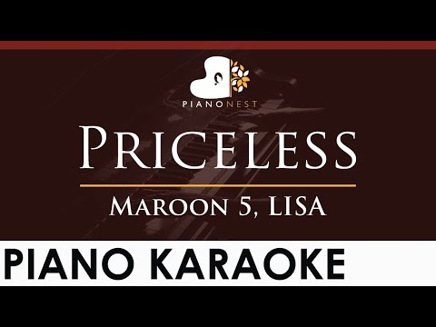 Maroon 5, LISA – Priceless – HIGHER Key (Piano Karaoke Instrumental)