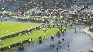 LAZIO MILAN -LIVE  SARRI SOTTO LA NORD A FINE PARTITA 