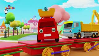 The Wheels on the Bus song - fun Train cartoon for kids - Beep Beep Cars Kids Songs